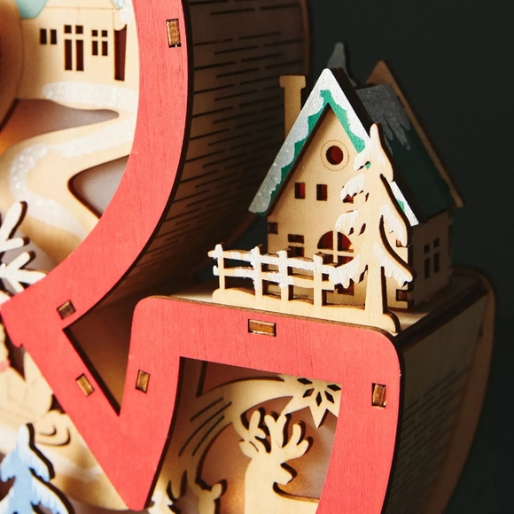 Anthropologie Monogram Scene Light Up Letter Ampersand New Christmas Decor - Picture 3 of 3